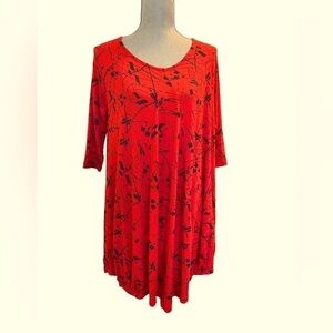 MATTI MAMANE RED STRETCH BUBBLE DRESS (0986)